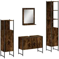 VidaXL Badmöbel-Set Räuchereiche 4-tlg. Braun