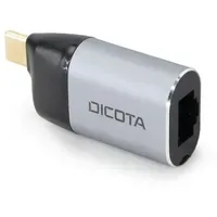 Dicota USB-C zu Ethernet Mini Adapter mit PD Silber