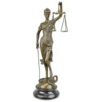 Decoratie Bronzefigur Skulptur Motiv: Justitia mit Waage und Schwert