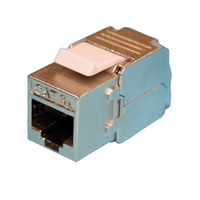Roline Kat.6A (Class EA) Keystone, geschirmt, werkzeuglos, silberfarben