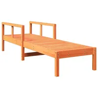 VidaXL Sonnenliege Wachsbraun 199,5x62x55 cm Massivholz Kiefer