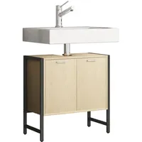 VCM Holz Badmöbel Badunterschrank Edino Drehtüren