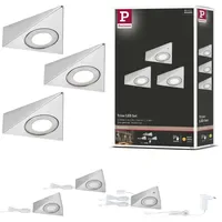 Paulmann LED Unterbauleuchte Trias eisen gebürstet warmweiß 3 er