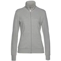 Bench. loungewear Sweatjacke Damen hellgrau-melange Gr.52/54