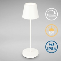 B.K.Licht LED Akku Lampe dimmbar weiß
