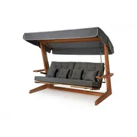 Westmann Irokoholz Hollywoodschaukel Luna 2600 Anthrazit 139x260x195 cm |