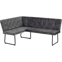 Hela Eckbank HELA "JANINA", schwarz (vintage anthrazit, schwarz), B:184cm