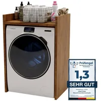 Craftpak Waschmaschinenschrank, Braun, Holzwerkstoff, 66x97x48 cm, Waschküche, Waschmaschinenschrank