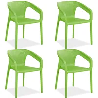 Homestyle4u Gartenstuhl 6er Set, in Weiß 2696,