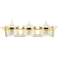 COFI 7 Teiliger Snack-Set Servierschalen für Snacks mit goldenen