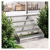 VidaXL Gitterroststufe 100x24x7 cm Verzinkter Stahl