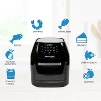 PowerXL Air Fryer Multi-Function - Heißluftfritteuse Dörrautomat - Drehgrill