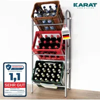 Karat Getränkekistenregal 49,5 x 32,5 x 115,5 cm Grau