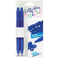 Wedo Kugelschreiber LetterPen PUZZLE blau, Schreibfarbe: blau, 2 St.