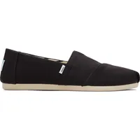 TOMS Damen Alpargata Flacher Slipper, Black Wide Recycled Cotton