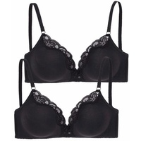 PETITE FLEUR Bralette-BH Damen 2xschwarz Gr.80A