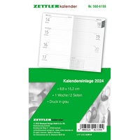Zettler Kalender-Ersatzeinlage 2024 - für den Taschenplaner Typ 560
