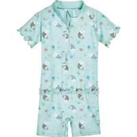 Playshoes UV-Schutz Einteiler Unisex Kinder Badeanzug Schwimmanzug Badebekleidung, Einhornmeerkatze,