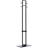 XORA Garderobenständer Schwarz Metall 56x180x28 cm