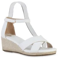 VAN HILL Damen Keilsandaletten in Weiss