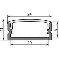 Eurolite U-Profil 20mm für LED Strip schwarz 2m