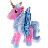 HEUNEC 608870 - Einhorn Smarty, Farbe: rosa/blau, Plüsch, 25cm