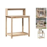 VidaXL Pflanztisch mit Ablagen 82,5x50x109,5 cm Massivholz Kiefer
