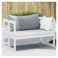 VidaXL 2-in-1 Gartensofa Verlängerbar Weiß Massivholz Kiefer