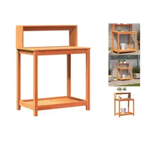 VidaXL Pflanztisch mit Ablagen Braun 82,5x50x109,5cm Massivholz Kiefer