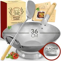 Krustenzauber 36cm Wokpfanne Induktion Mit Flachem Boden - Traditionelle