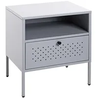 Haku-Möbel HAKU Möbel Konsole Nachttisch Metall grau 45,0 x