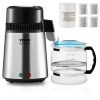 Vevor Wasser Destilliergerät, Distiller Edelstahl Wasserdestilliere 4L Silber Haushalt