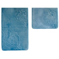 COFI Almina Premium 2 teiliges Bademattenset aus Polyester Rutschfest