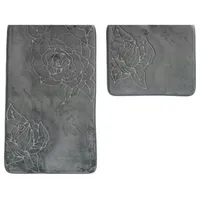 COFI Almina Premium 2 teiliges Bademattenset aus Polyester Rutschfest