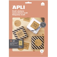 APLI Kraft Etiketten, 210 x 297 mm