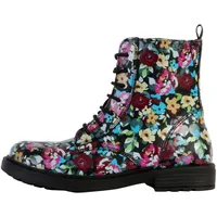 GEOX J Eclair Girl D Ankle Boot, Black/Multicolor, 30