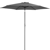 Kingsleeve Sonnenschirm Anthrazit Alu 300cm UV-Schutz 80+ Abdeckung Kurbel