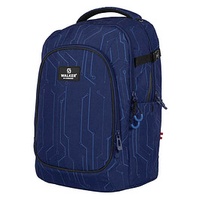 Walker Schulrucksack Campus EVO 2.0 Lime Kunstfaser dunkelblau/hellblau
