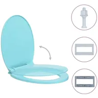 VidaXL Toilettensitz mit Absenkautomatik Grün Oval