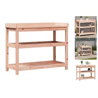 VidaXL Pflanztisch mit Ablagen 108x45x86,5 cm Massivholz Douglasie