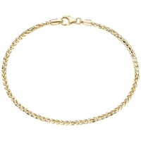 Luigi Merano Armband in Zopfketten-Muster bicolor, Gold 585 Armbänder