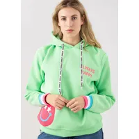 Zwilling Zwillingsherz Hoodie Always Happy mit Smiley Aufdruck aus