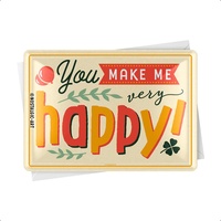 Nostalgic-Art Retro Grußkarte, You Make Me Happy – Geschenk-Idee