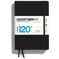 Leuchtturm1917 Notizbuch 120g Medium A5, schwarz, blanko