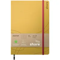 Share Notizbuch A5 punktkariert gelb