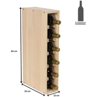 Proregal Weinregal VINCELLAR MOD HxBxT 60x12x30cm | Schmal Modul