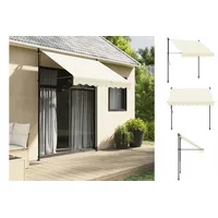 VidaXL Markise Einziehbar Creme 200x150 cm Stoff und Stahl