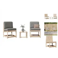 VidaXL 3-tlg. Garten-Lounge-Set Massivholz Kiefer