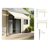 VidaXL Markise Einziehbar Creme 250x150 cm Stoff und Stahl