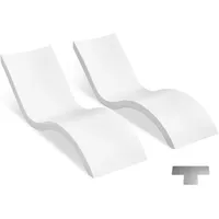 Vevor Sonnenliege Loungesitze, 2 Stk. Chaiselongues, Innenpool- und Sonnenregal-Loungesessel